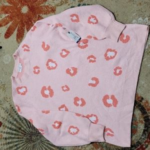 Terra & Sky Pink Leopard Sweater